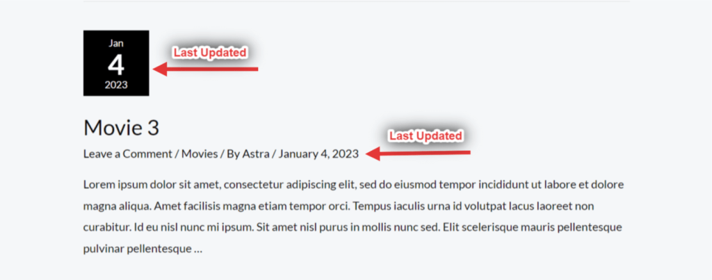 How to Display “Last Updated” instead of “Published” Date