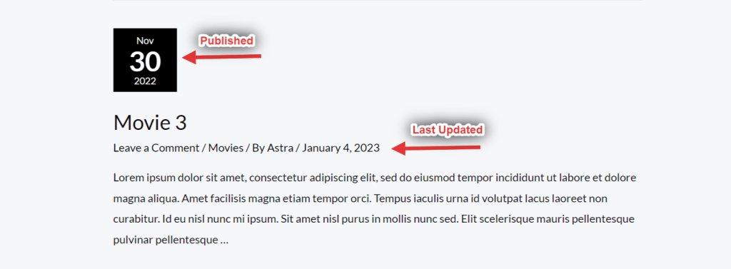 How to Display “Last Updated” instead of “Published” Date