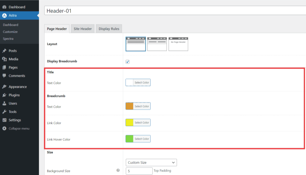 Page Headers Overview