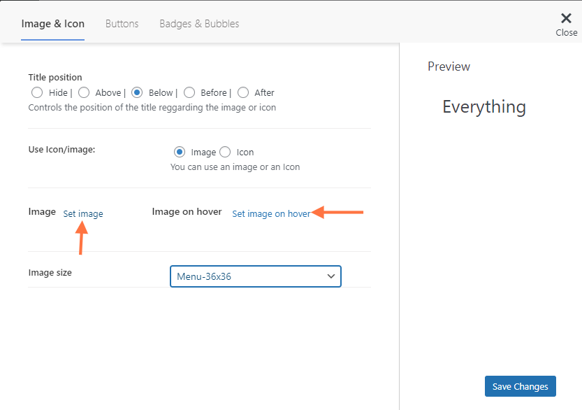 setting the image