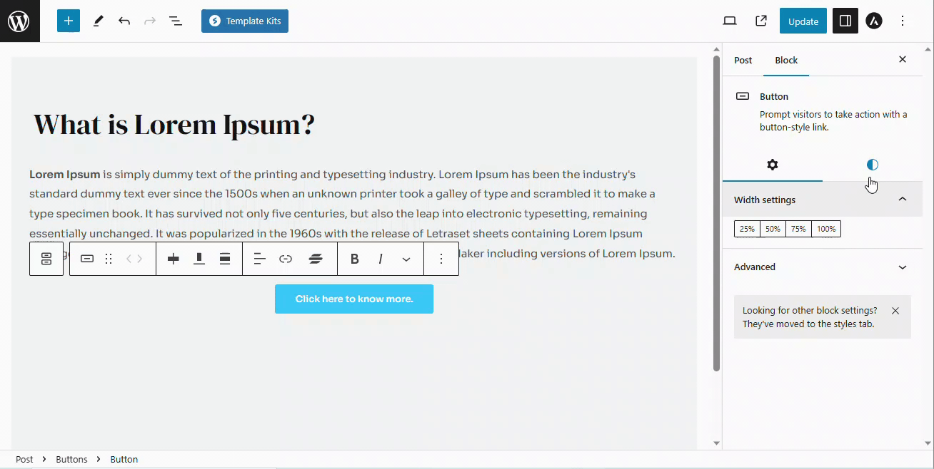 astra button typography text decoration