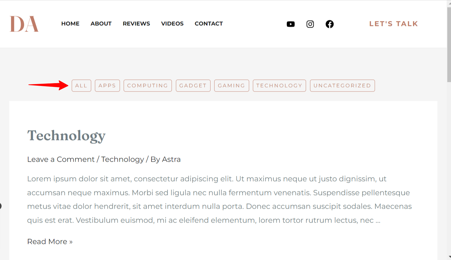 Add post filter on blog archive page