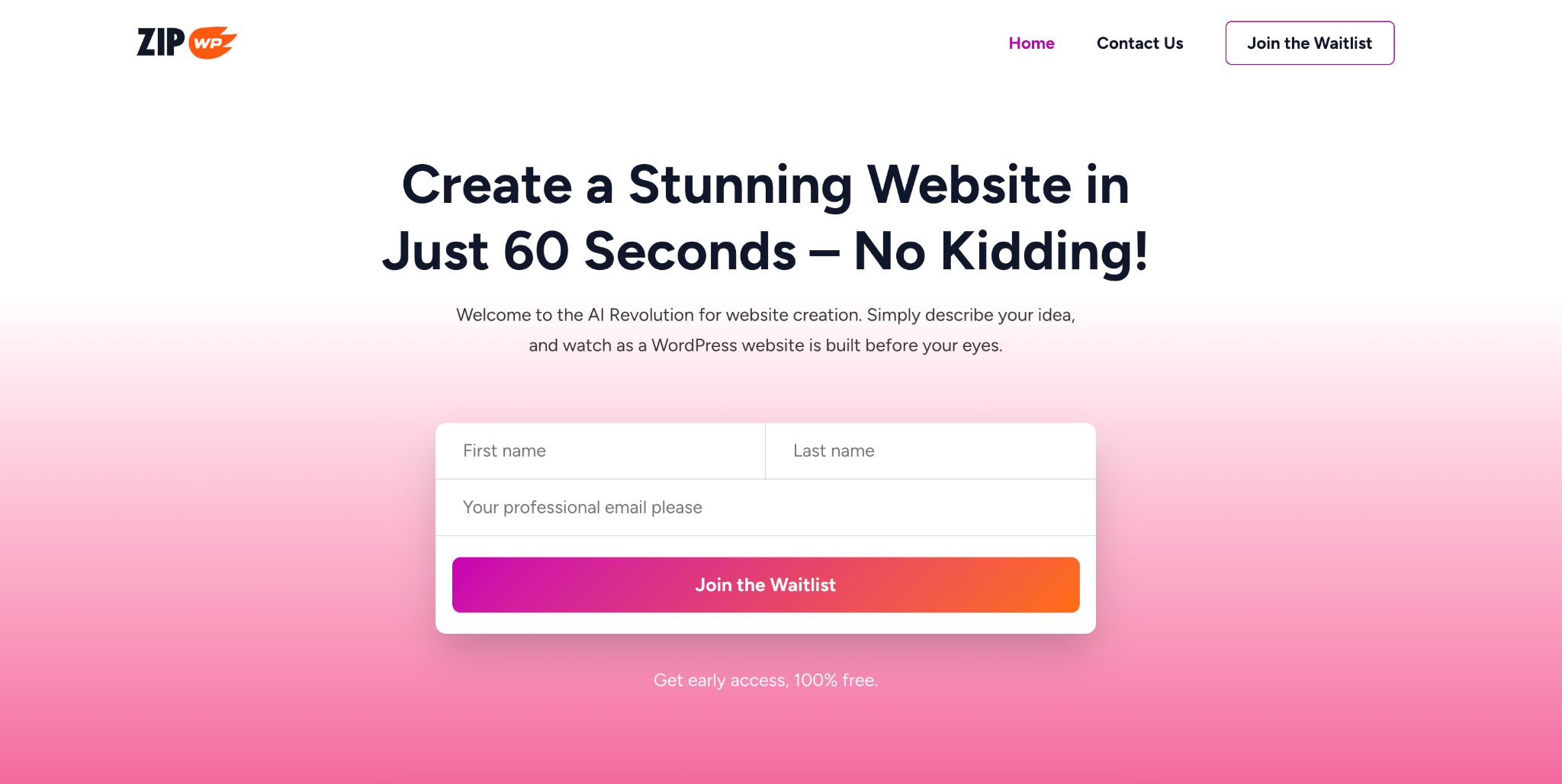 zipwp ai website builder