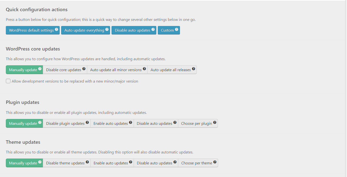 Disable Automatic Updates