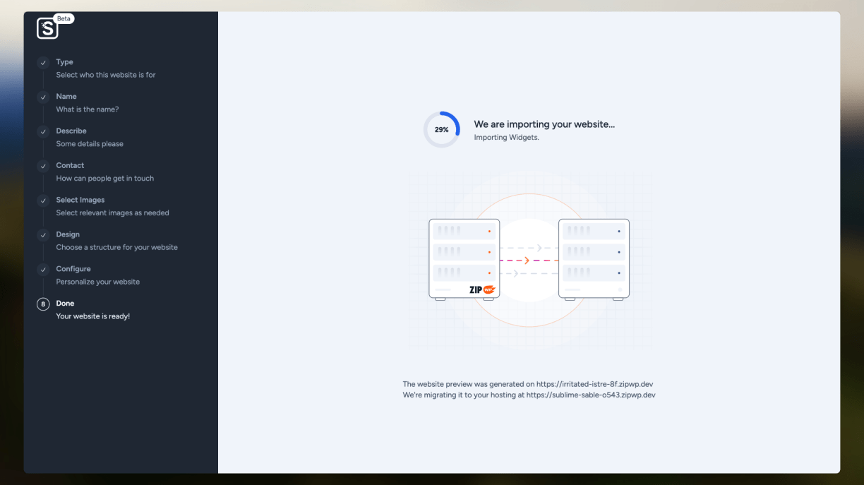 import the design to your website