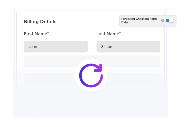 Persistent-checkout-form