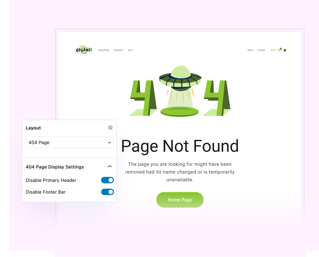 404 Page - Astra Site Builder