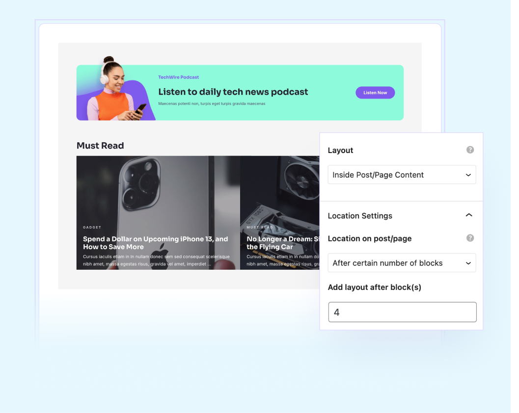 Inside Post/Page